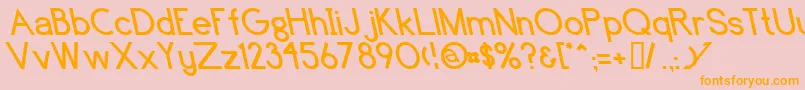 Endangered Font – Orange Fonts on Pink Background