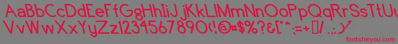 Endangered Font – Red Fonts on Gray Background