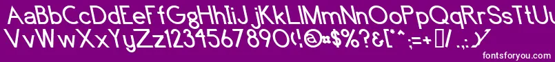 Endangered Font – White Fonts on Purple Background