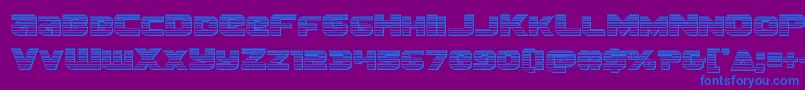 Terranchrome Font – Blue Fonts on Purple Background