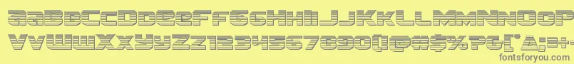 Terranchrome Font – Gray Fonts on Yellow Background