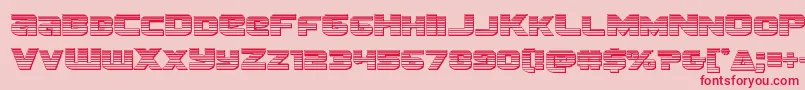 Terranchrome Font – Red Fonts on Pink Background