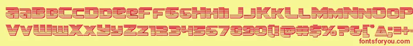 Terranchrome Font – Red Fonts on Yellow Background