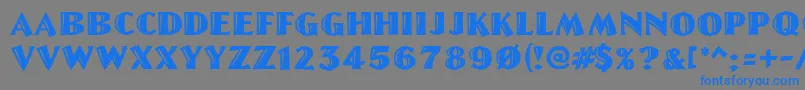 GeLetterCut Font – Blue Fonts on Gray Background