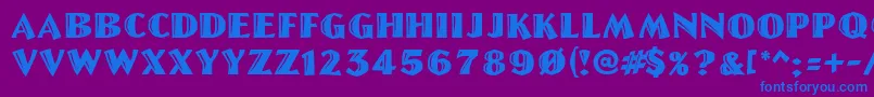 GeLetterCut Font – Blue Fonts on Purple Background