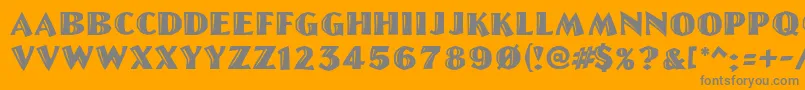 GeLetterCut Font – Gray Fonts on Orange Background