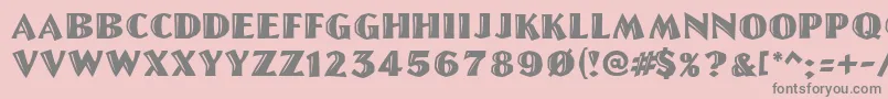 GeLetterCut Font – Gray Fonts on Pink Background
