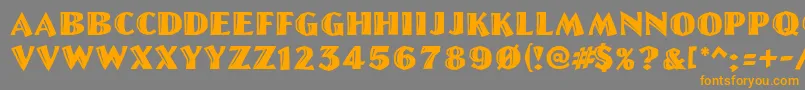 GeLetterCut Font – Orange Fonts on Gray Background