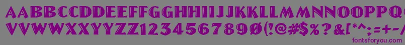 GeLetterCut Font – Purple Fonts on Gray Background