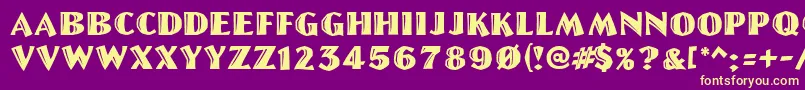 GeLetterCut Font – Yellow Fonts on Purple Background