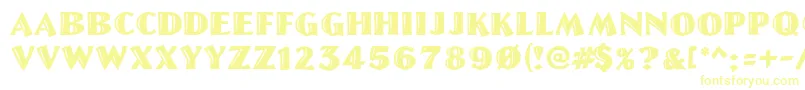 GeLetterCut Font – Yellow Fonts on White Background