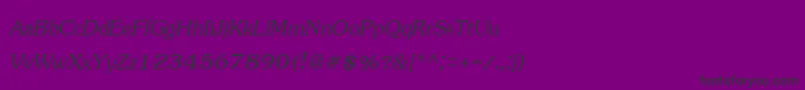 JasmineupcItalic Font – Black Fonts on Purple Background