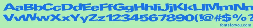 AtRegularTtnorm Font – Blue Fonts on Green Background
