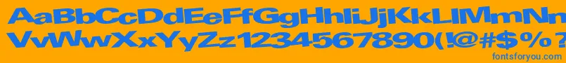 AtRegularTtnorm Font – Blue Fonts on Orange Background