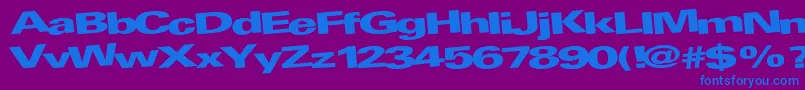 AtRegularTtnorm Font – Blue Fonts on Purple Background