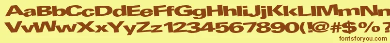 AtRegularTtnorm Font – Brown Fonts on Yellow Background
