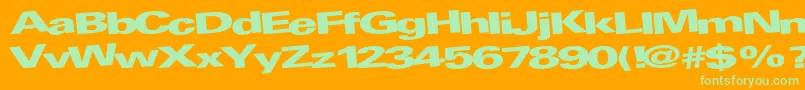 AtRegularTtnorm Font – Green Fonts on Orange Background