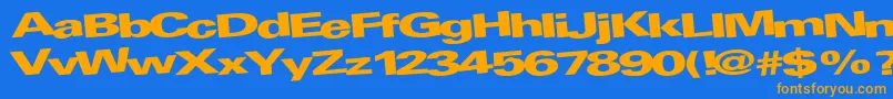 AtRegularTtnorm Font – Orange Fonts on Blue Background