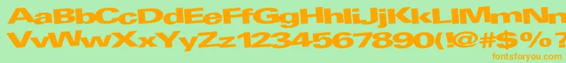 AtRegularTtnorm Font – Orange Fonts on Green Background