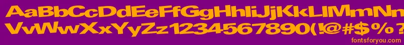 AtRegularTtnorm Font – Orange Fonts on Purple Background