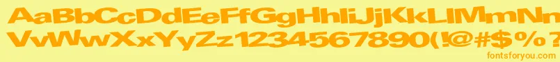 AtRegularTtnorm Font – Orange Fonts on Yellow Background