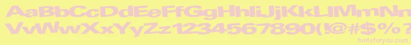 AtRegularTtnorm Font – Pink Fonts on Yellow Background