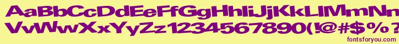 AtRegularTtnorm Font – Purple Fonts on Yellow Background