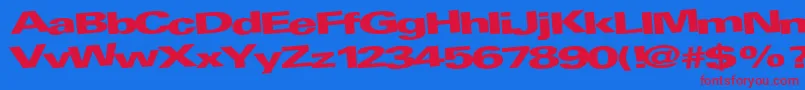 フォントAtRegularTtnorm – 赤い文字の青い背景