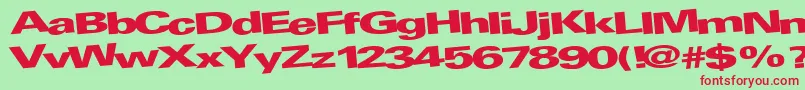 AtRegularTtnorm Font – Red Fonts on Green Background