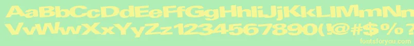 AtRegularTtnorm Font – Yellow Fonts on Green Background