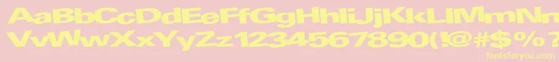 AtRegularTtnorm-Schriftart – Gelbe Schriften auf rosa Hintergrund