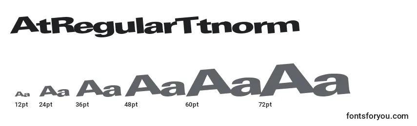 Размеры шрифта AtRegularTtnorm