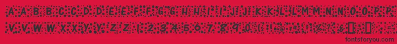 フォントWhimzee – 赤い背景に黒い文字