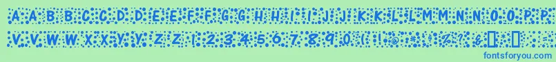 Whimzee Font – Blue Fonts on Green Background