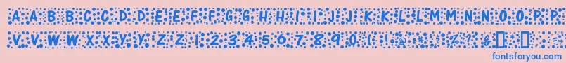 Whimzee Font – Blue Fonts on Pink Background