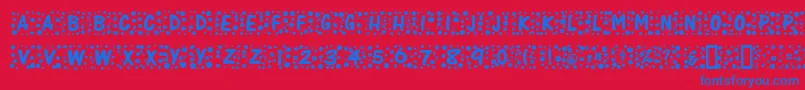 Whimzee Font – Blue Fonts on Red Background