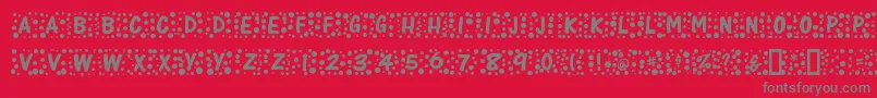 Whimzee Font – Gray Fonts on Red Background