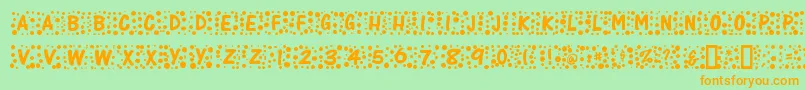 Police Whimzee – polices orange sur fond vert