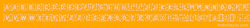 Whimzee Font – Pink Fonts on Orange Background