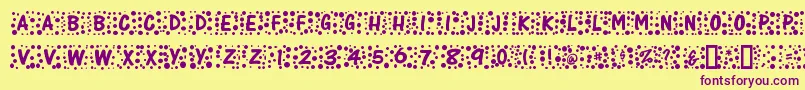 Whimzee Font – Purple Fonts on Yellow Background