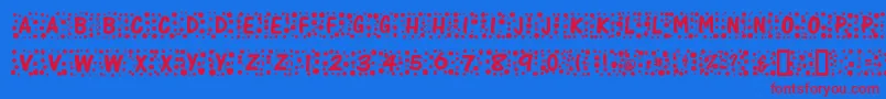 Whimzee Font – Red Fonts on Blue Background