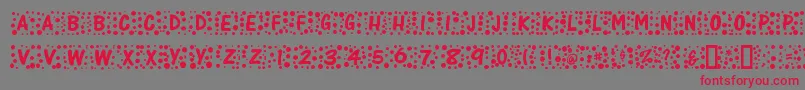 Whimzee-Schriftart – Rote Schriften auf grauem Hintergrund
