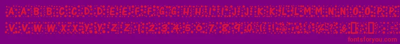 Whimzee-Schriftart – Rote Schriften auf violettem Hintergrund