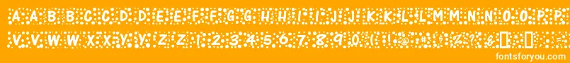 Whimzee Font – White Fonts on Orange Background