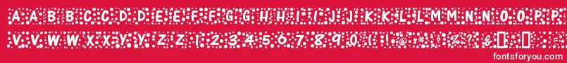 Whimzee Font – White Fonts on Red Background