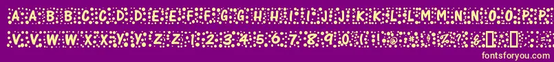 Whimzee Font – Yellow Fonts on Purple Background