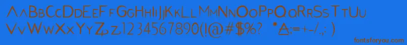 PentagramsSalemica Font – Brown Fonts on Blue Background