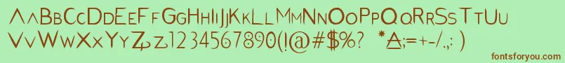 PentagramsSalemica Font – Brown Fonts on Green Background