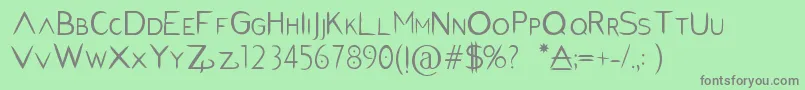 PentagramsSalemica Font – Gray Fonts on Green Background