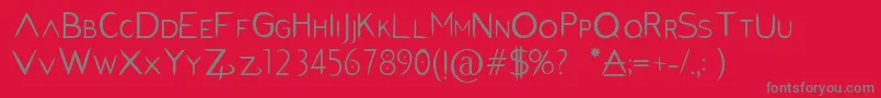 PentagramsSalemica Font – Gray Fonts on Red Background